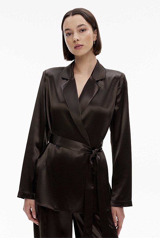 Acetate Draped Blazer