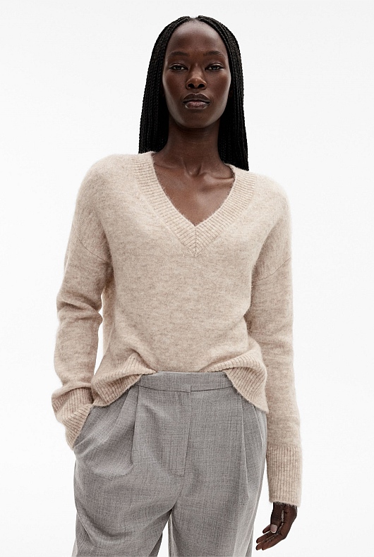 Tactile V Neck Knit