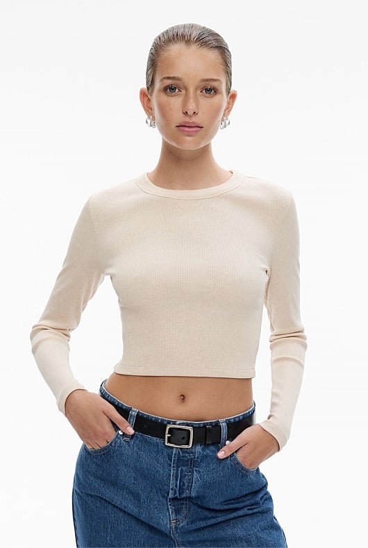 Crop Crew Rib Top