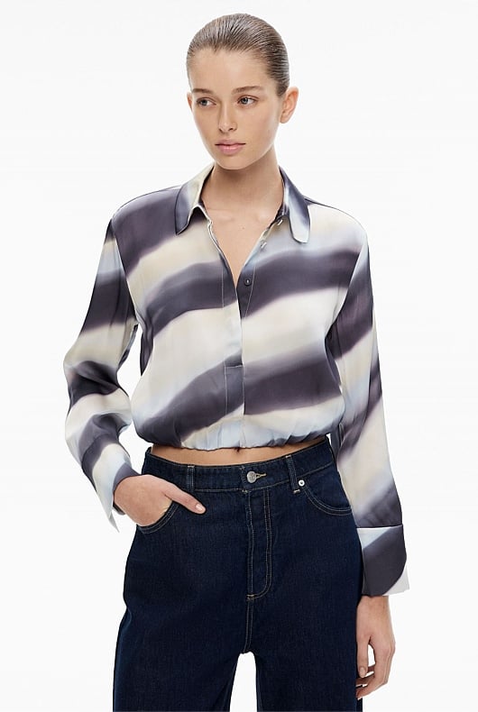 Elasticated Crop Shirt