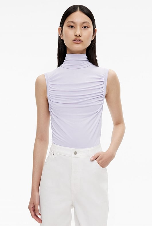 High Neck Gather Top