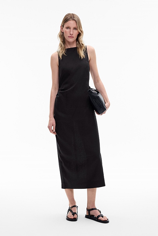 Boat Neck Midi Dress