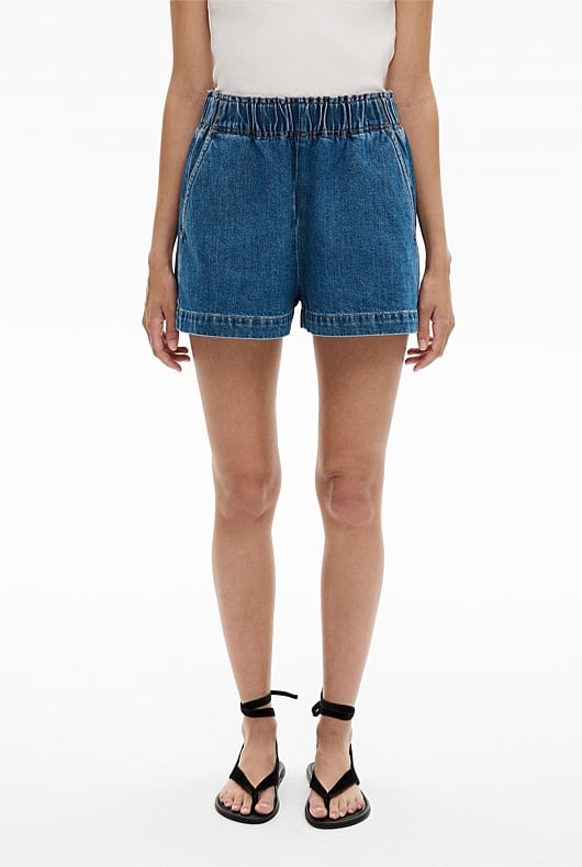 Denim Pull On Short