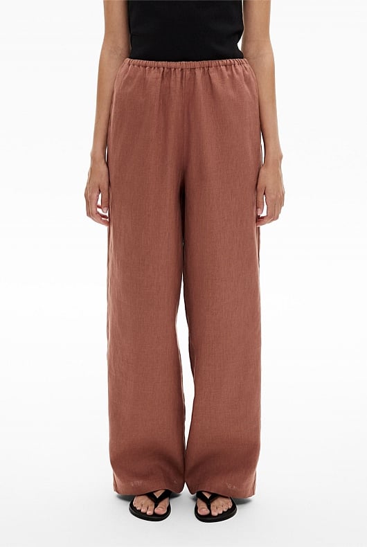 Linen Pull On Pant