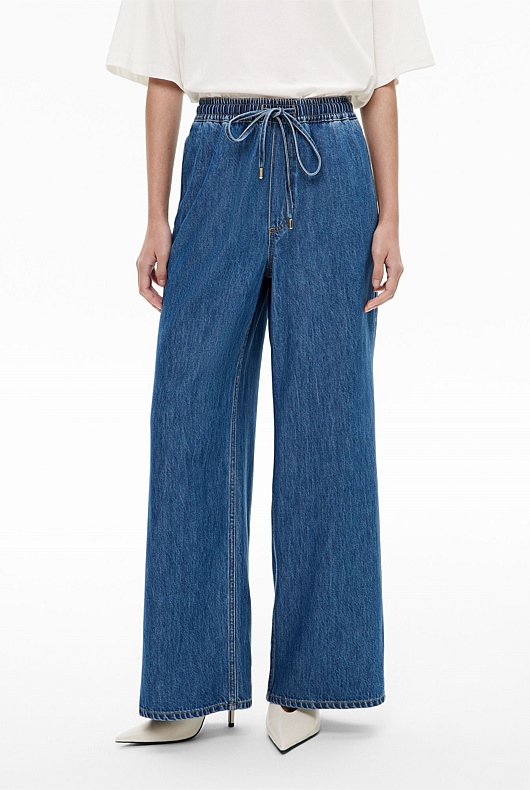 Denim Track Pants