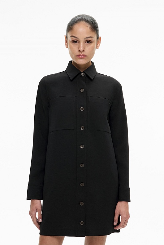 Patch Pocket Shirt Dress