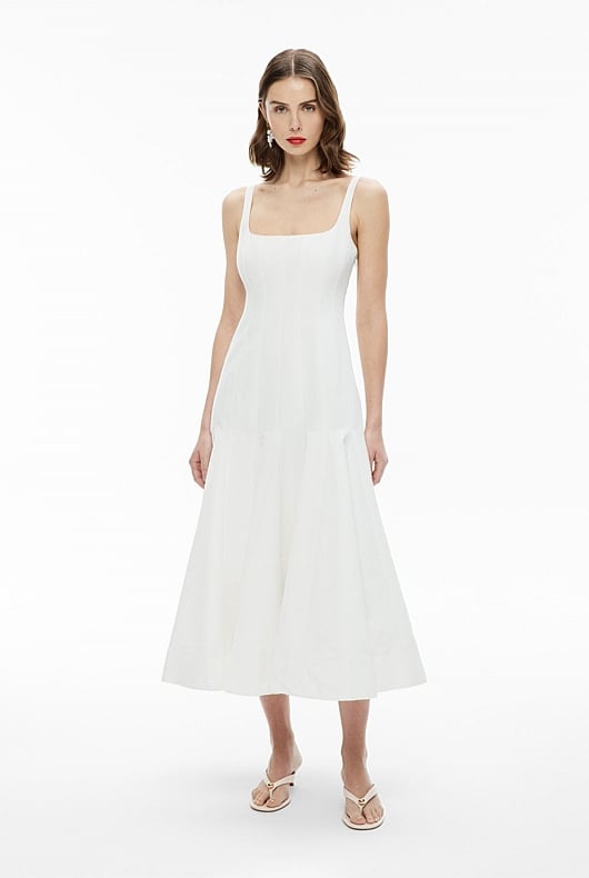 Square Neck Flared Dress