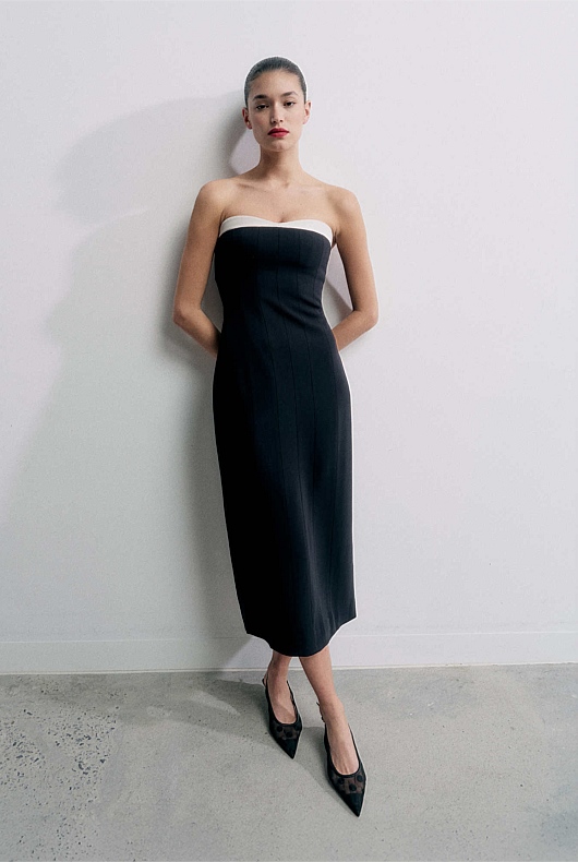 Contrast Column Dress