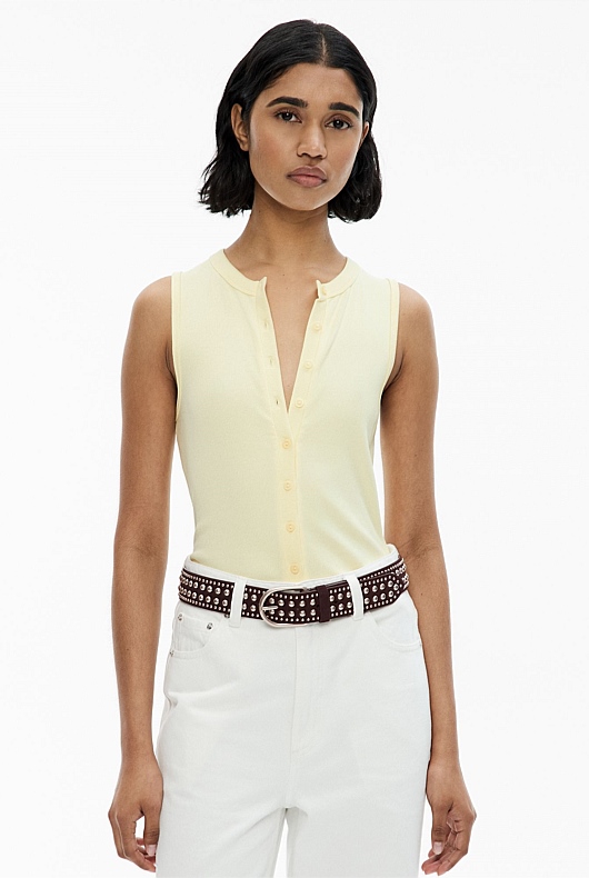 Button Longline Tank Top
