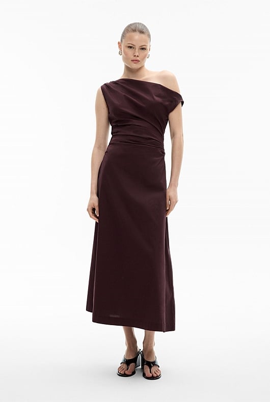 Asymmetric Shoulder Dress