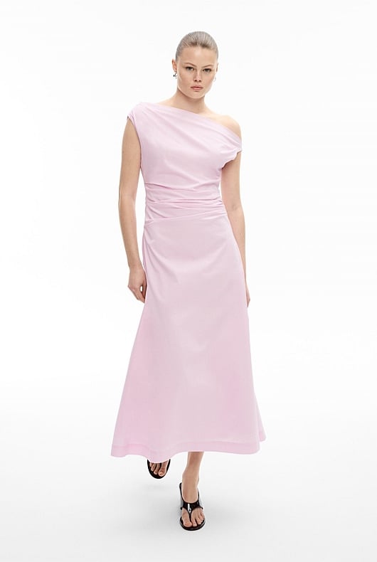 Asymmetric Shoulder Dress