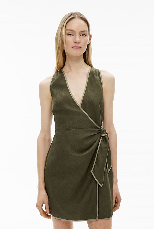 Wrap Tie Mini Dress