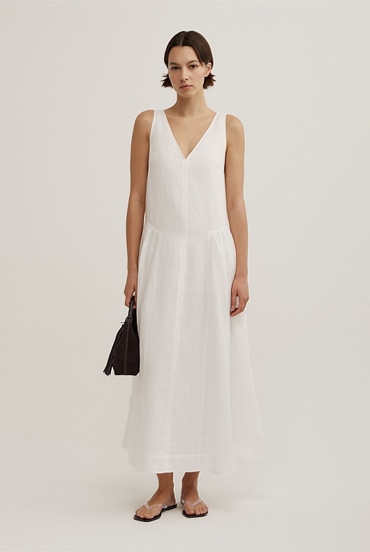 Maxi Panel Gather Dress