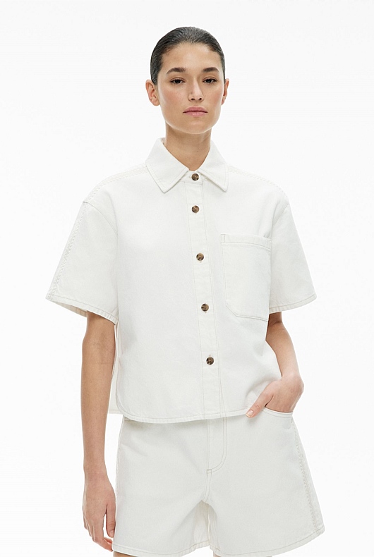 Stitch Detail Denim Shirt