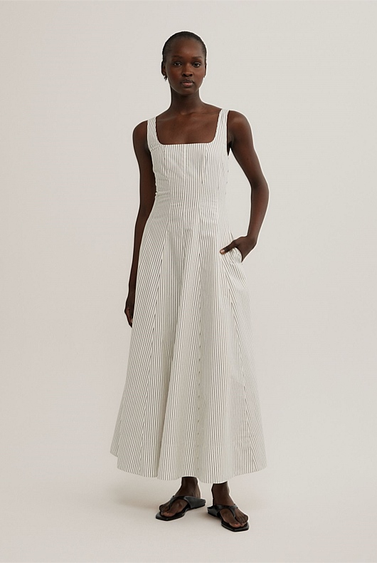 Seam Detail Midi Dress