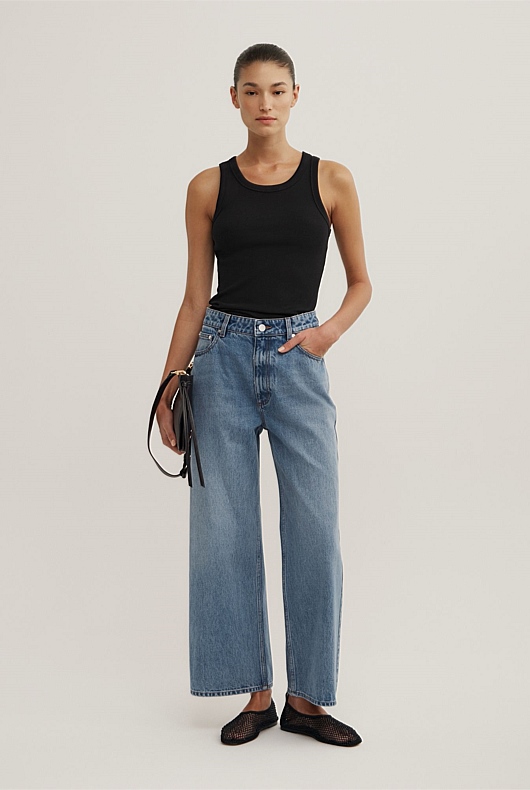 Wide Leg Crop Jeans