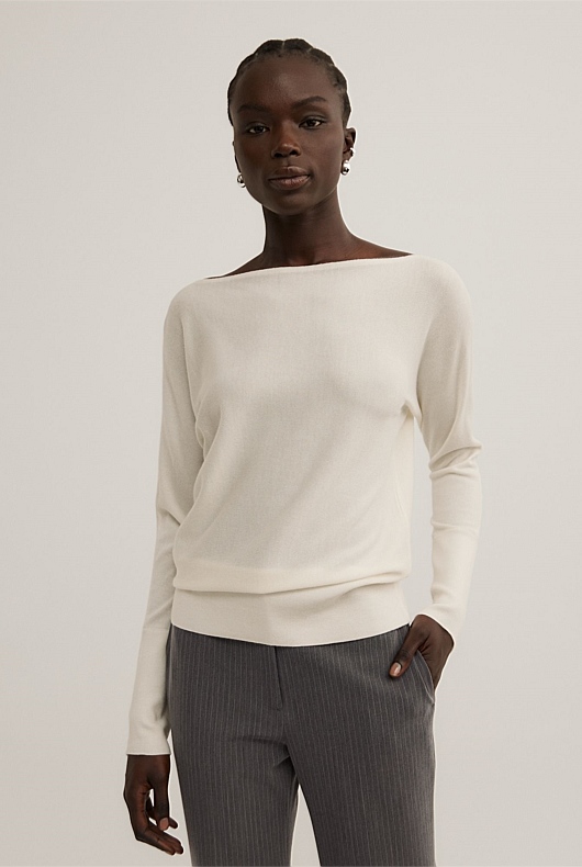 Merino Boat Neck Knit