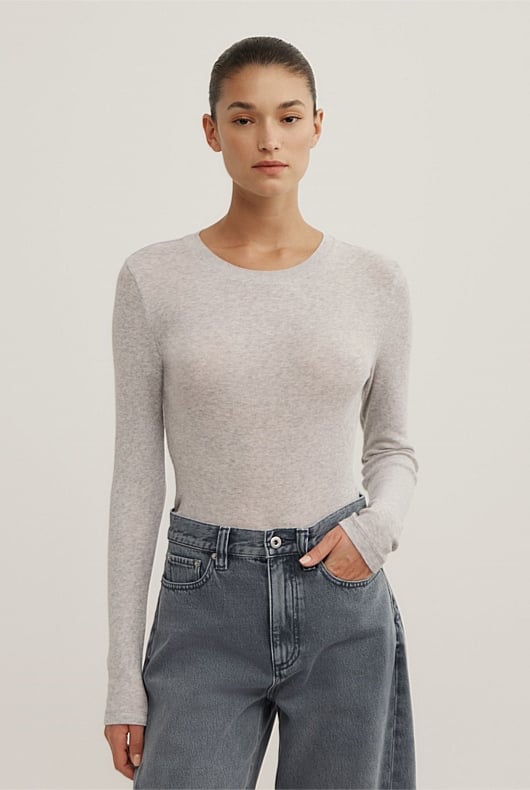 Fine Jersey Long Sleeve Top