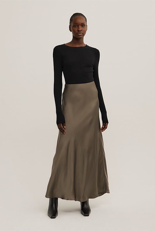 Bias Slip Skirt