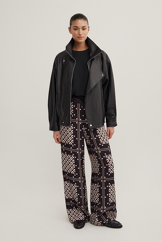 Flat Front Scarf Pants