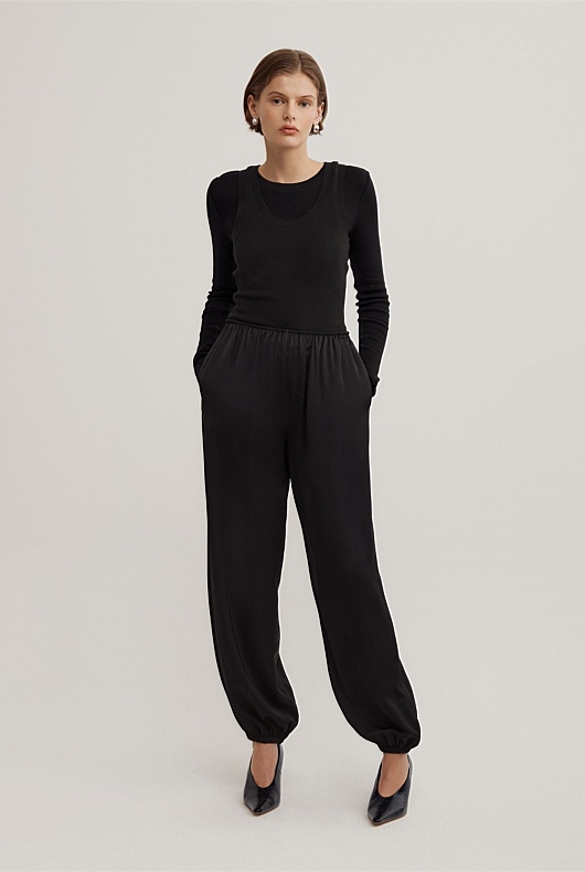 Satin Harem Pants