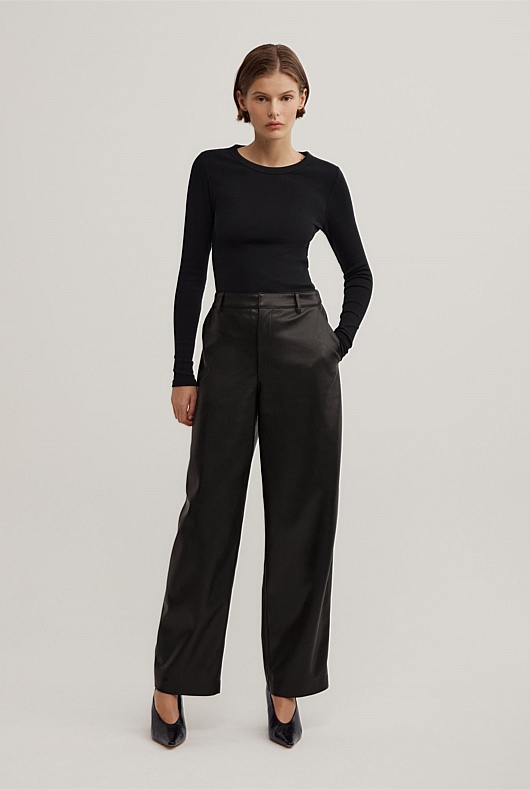 Pu Barrel Trousers