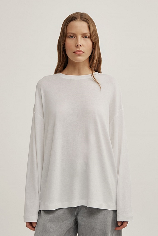 Crew Neck Long-Sleeve T-Shirt