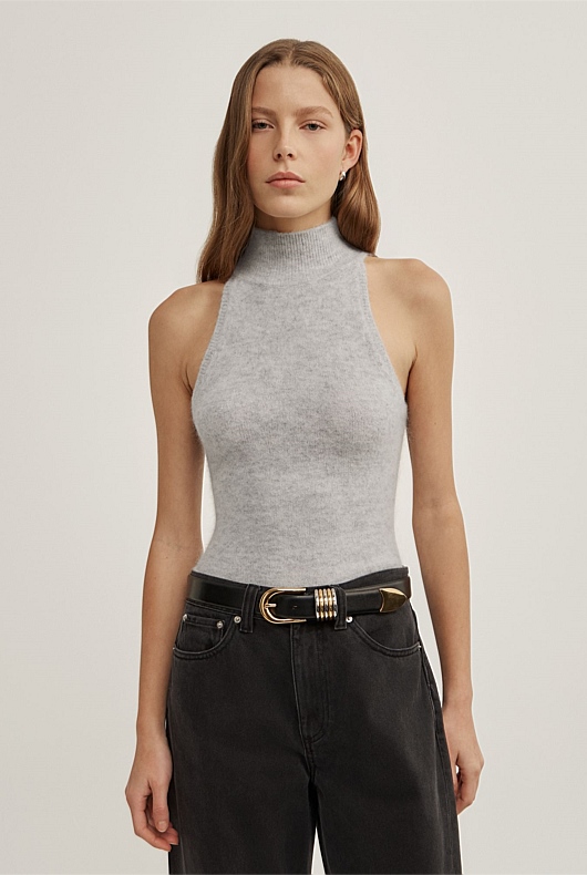 Fluffy High Neck Tank