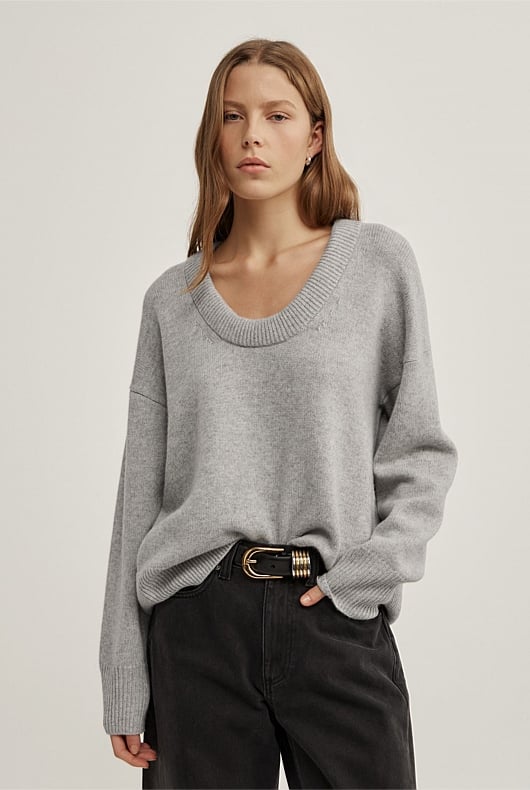 Relaxed Scoop Knit
