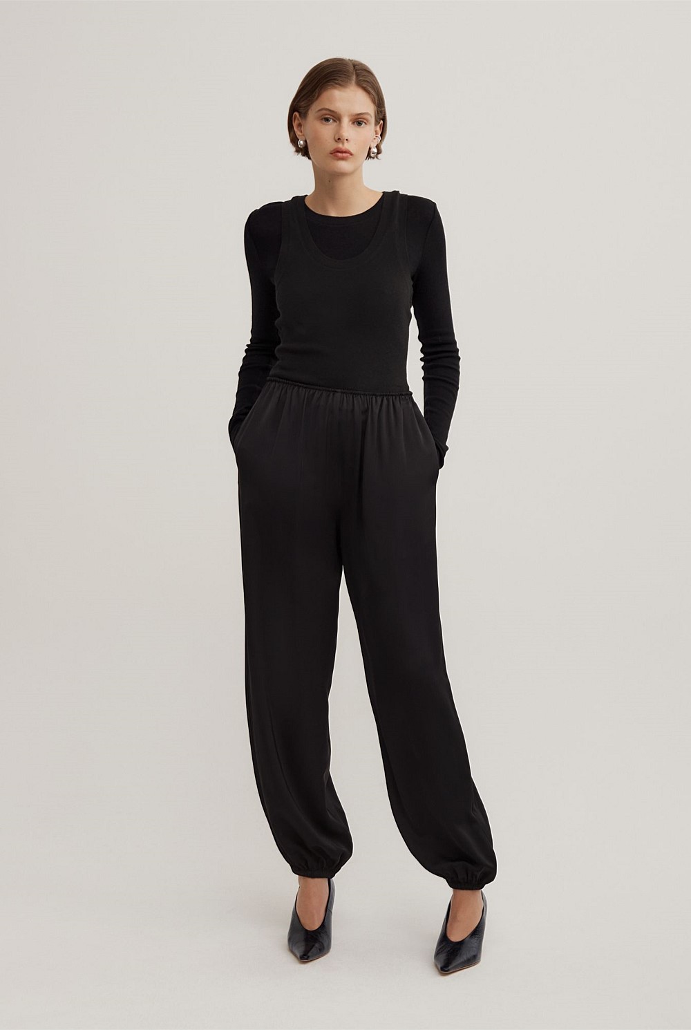 Satin Balloon Pants