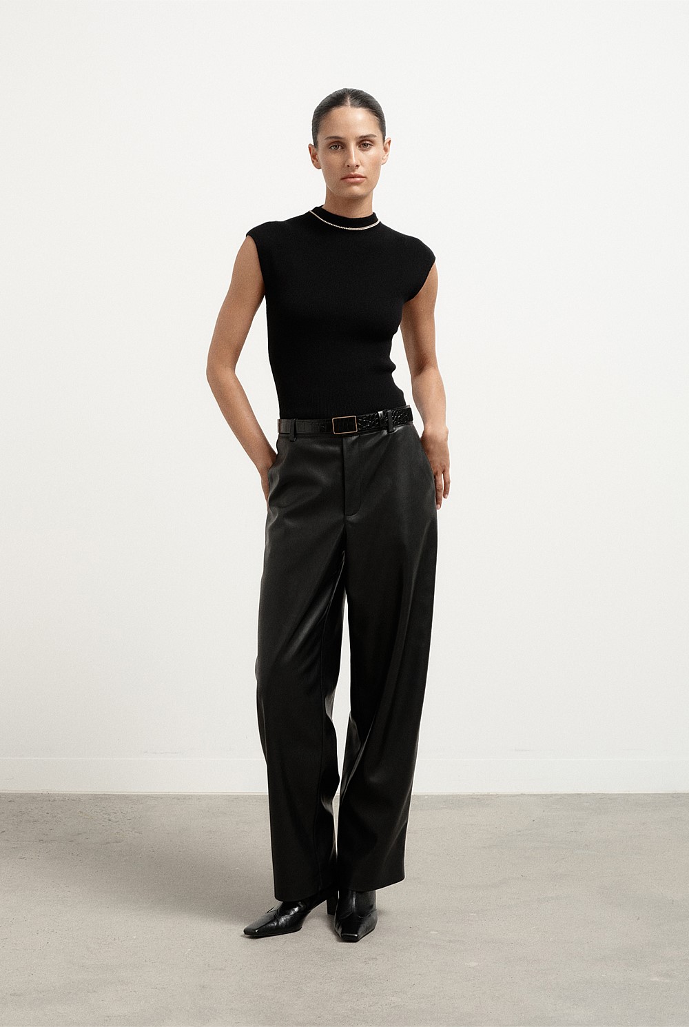Pu Barrel Trousers