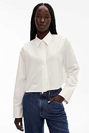 OCRF Cropped White Shirt