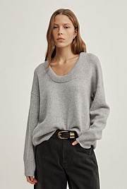 Relaxed Scoop Knit