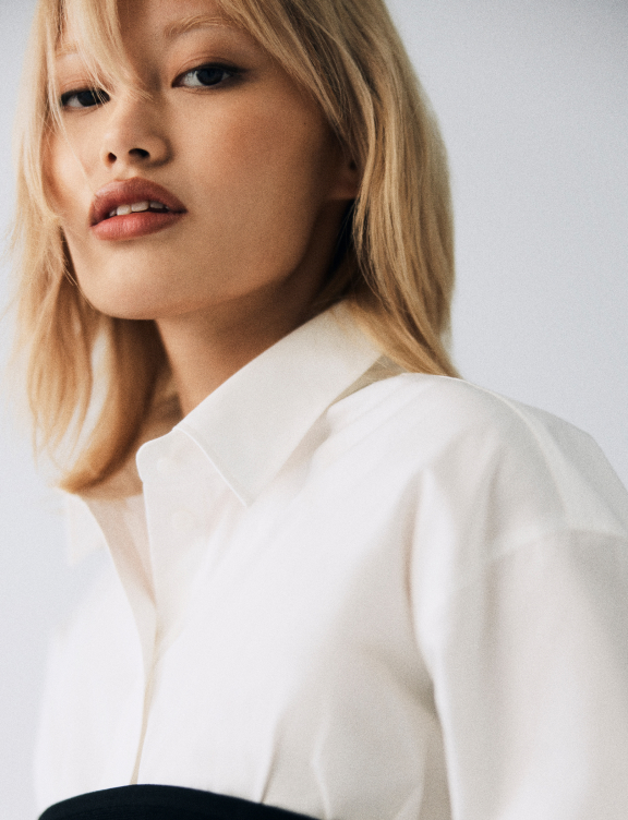 Jamie Nguyen in Witchery White Shirt Campaign 2024