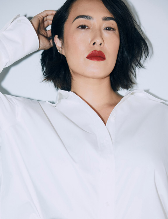 Melissa Leong in Witchery White Shirt Campaign 2024