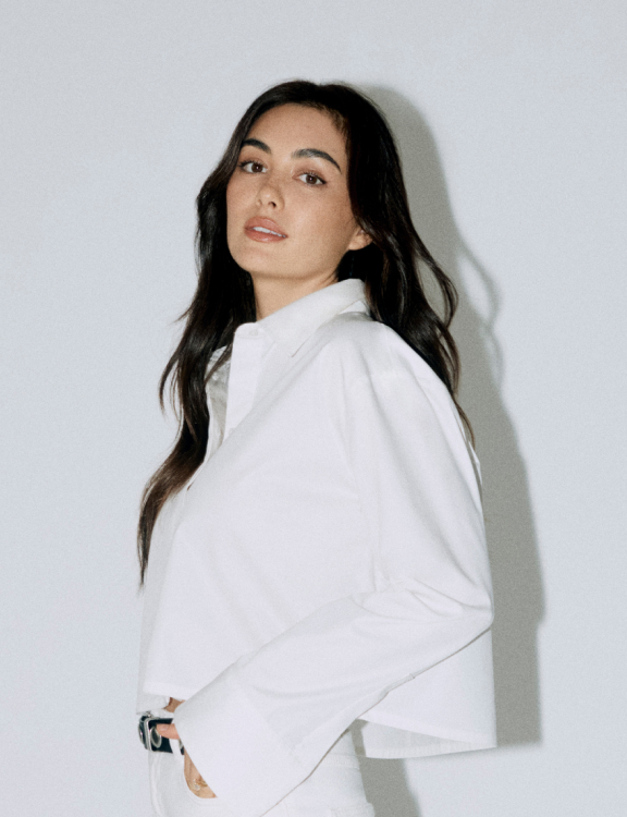 Francesca Hung in Witchery White Shirt Campaign 2024