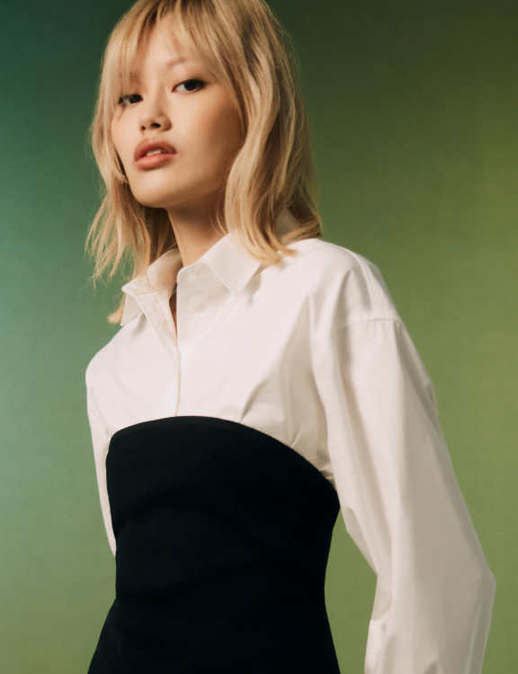 Jamie Nguyen in Witchery White Shirt Campaign 2024