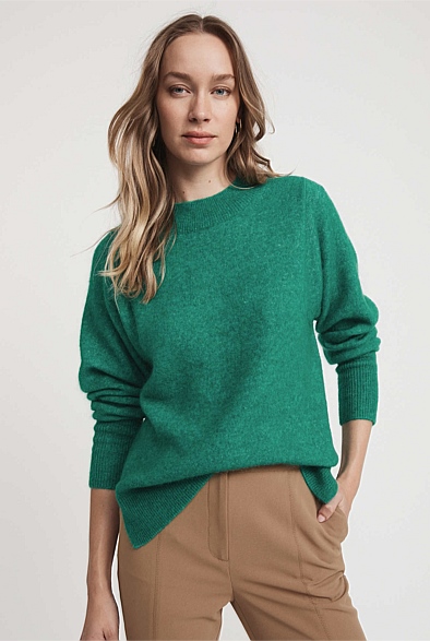 Malachite Crew Neck Lofty Knit - Women's Crew Neck Jumpers | Witchery