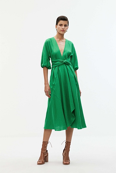 Willow Learning Power Dress - Women's Green Dresses | Witchery