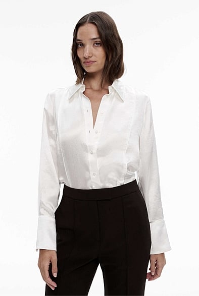 Chalk Seam Detail Shirt - Women's Evening Shirts | Witchery