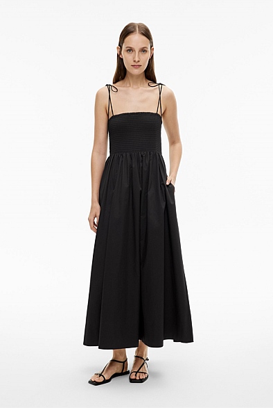 Black Shirred Maxi Dress - Women's Christmas Party Dresses | Witchery