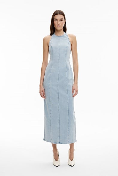 azure blue dress Eugenie Off Shoulder Midi Size:XL 16-18 ms-group:Classic Cap Toe Watermelon Outfit From The