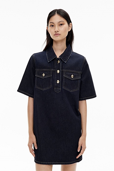 Denim Tee Dress main image 1