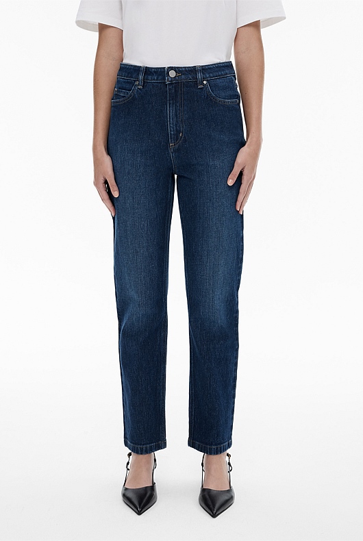 Dark Indigo Slim Straight Jean - Women's Straight Leg Jeans | Witchery