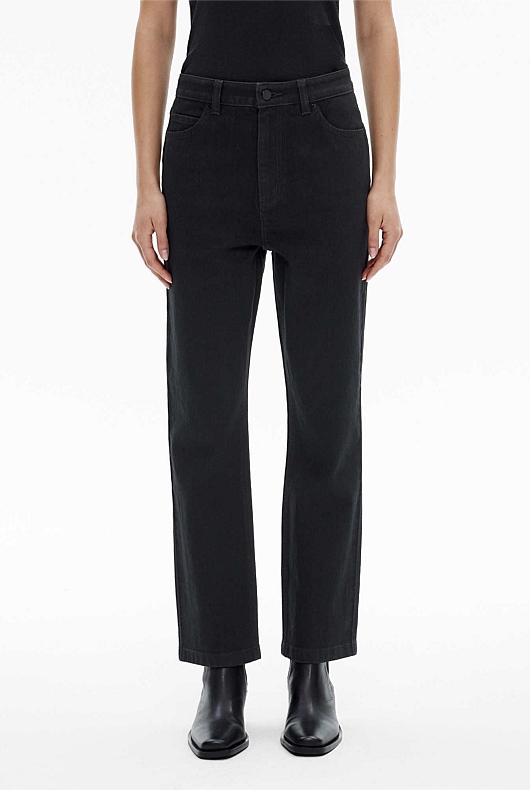 Black Slim Straight Jean - Women's Relaxed Jeans | Witchery
