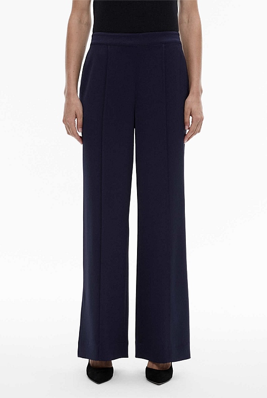 Midnight Pull On Split Leg Trouser - Women's High Waisted Pants | Witchery