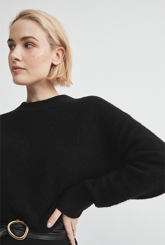 Black Oversized Knit - Women's Sweaters | Witchery