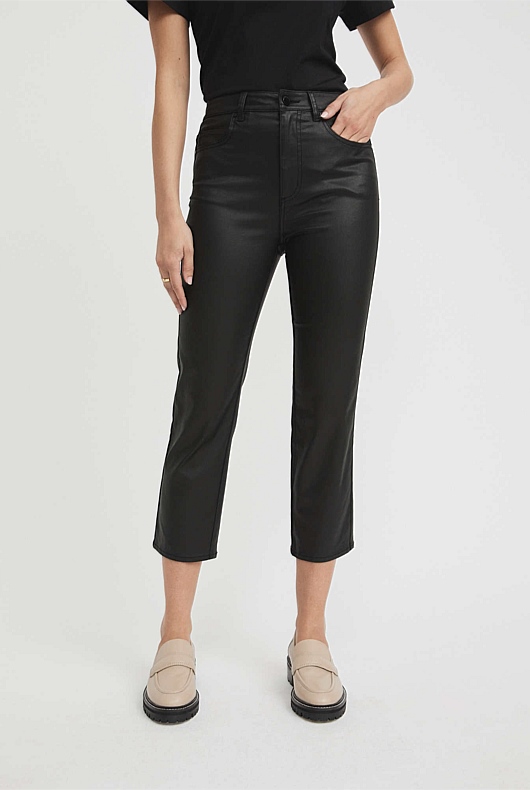 Black Sadie Coated Jean Women's Skinny Jeans Witchery