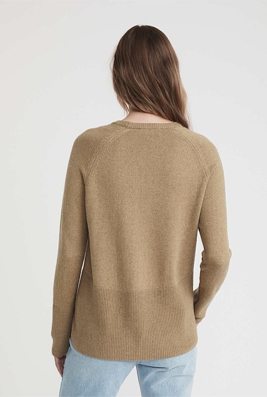 Camel Crew Neck Slouch Knit - Women's Crew Neck Jumpers | Witchery