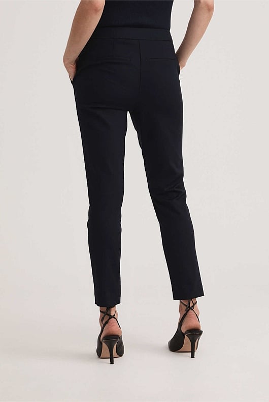 Regatta Blue Slim Cropped Pant - Women's Foundation Bottoms | Witchery